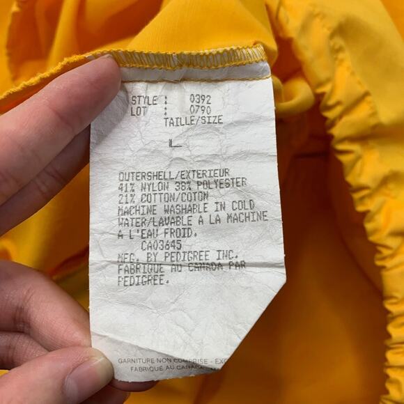 Vintage Mountain Equipment Jacket Mens L Yellow Nylon Blend Anorak Windbreaker - Picture 13 of 15